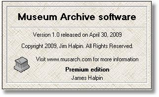 Museum Archive software credits