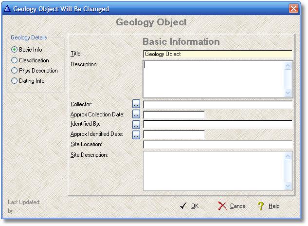 Geology object page 1