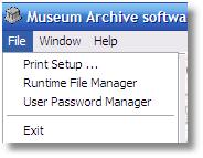 File menu