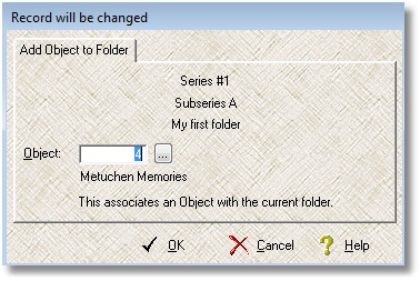 Adding an Object to a folder